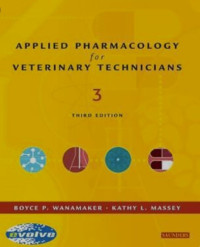 Applied Pharmacology For The Veterinary Technican 3 Thrid Edition